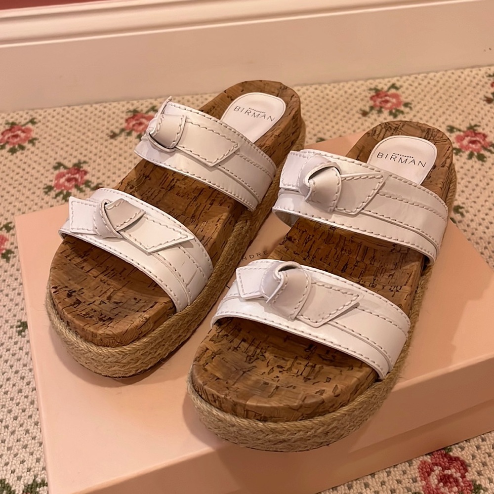 Alexandre Birman Clarita Platform Espadrille: cork, jute, white